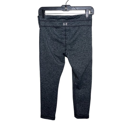 Under Armour Medium Gray Black Cropped Yoga Leggings - Picture 7 of 12